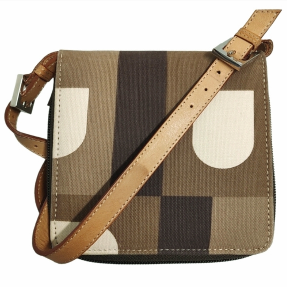 BALLY Beppina 11519 Canvas Logo Monogram Zip Around Wallet Crossbody Handbag - Picture 5 of 16